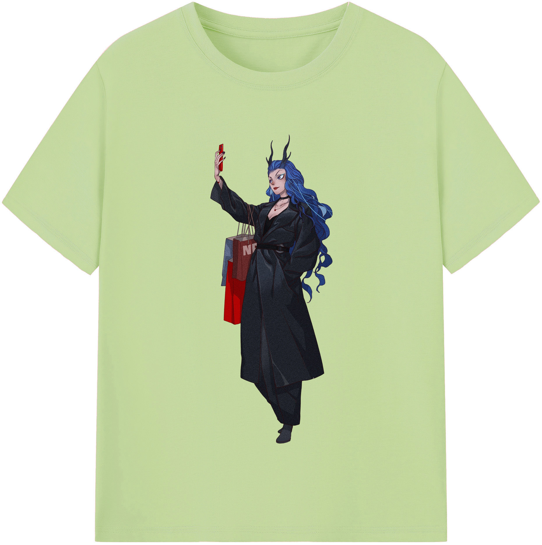 （画像用） Ne Zha 2 ナタ 魔童の大暴れ 綿100％半袖Tシャツ（フロントプリント）